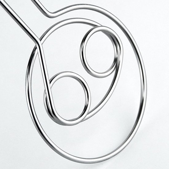 Deeg Mixer - Hand Mixer - Bakken en Koken - Dubbel Oog Ontwerp - 50 gram - Zilver — afbeelding 4