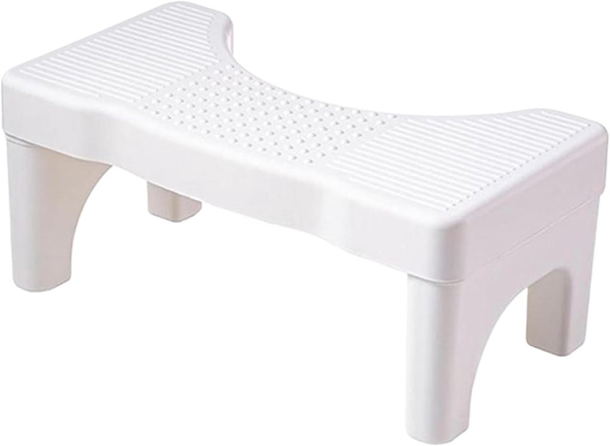 Badkruk - Toiletkruk - Comfortabel zitten - Ergonomische hoek - 20 cm diep - Wit