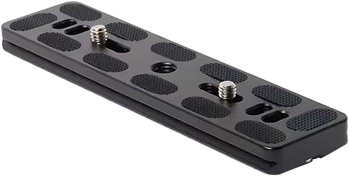 Universele Plaat - Statiefplaat Camera - Stabiele Fotografie - Luchtvaartaluminium CNC - 150 Mm Lengte - Zwart