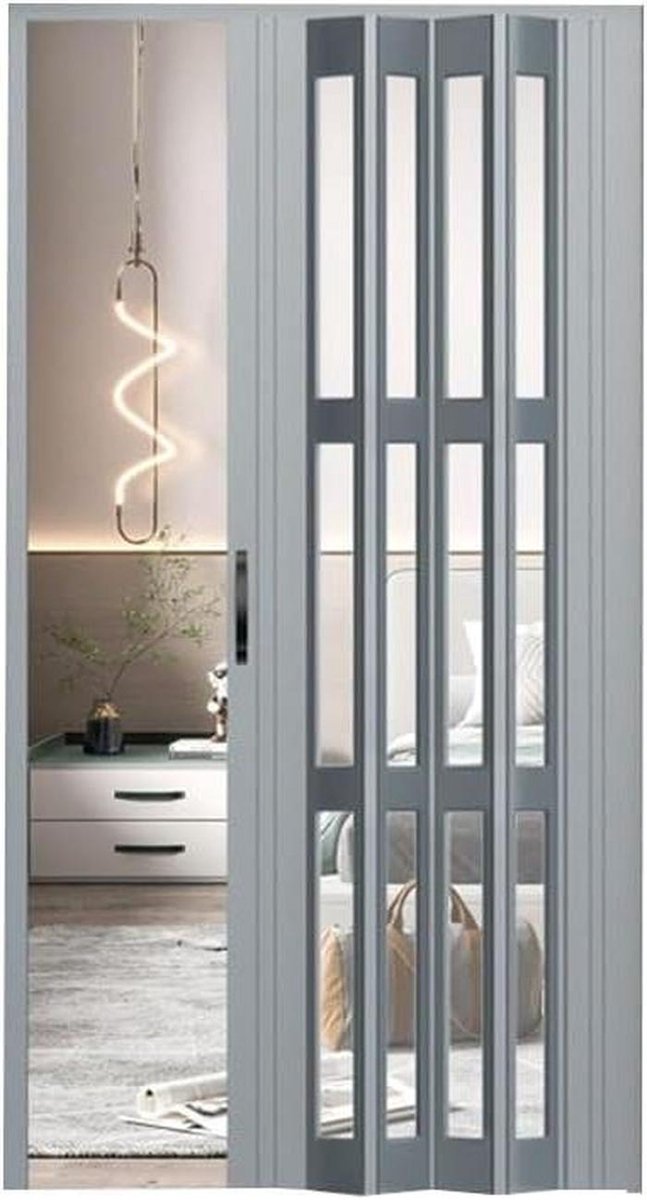Vouwdeur Harmonicadeur - Binnendeur Kamerverdeler - Ruimte Besparen - Duurzaam Aluminium F