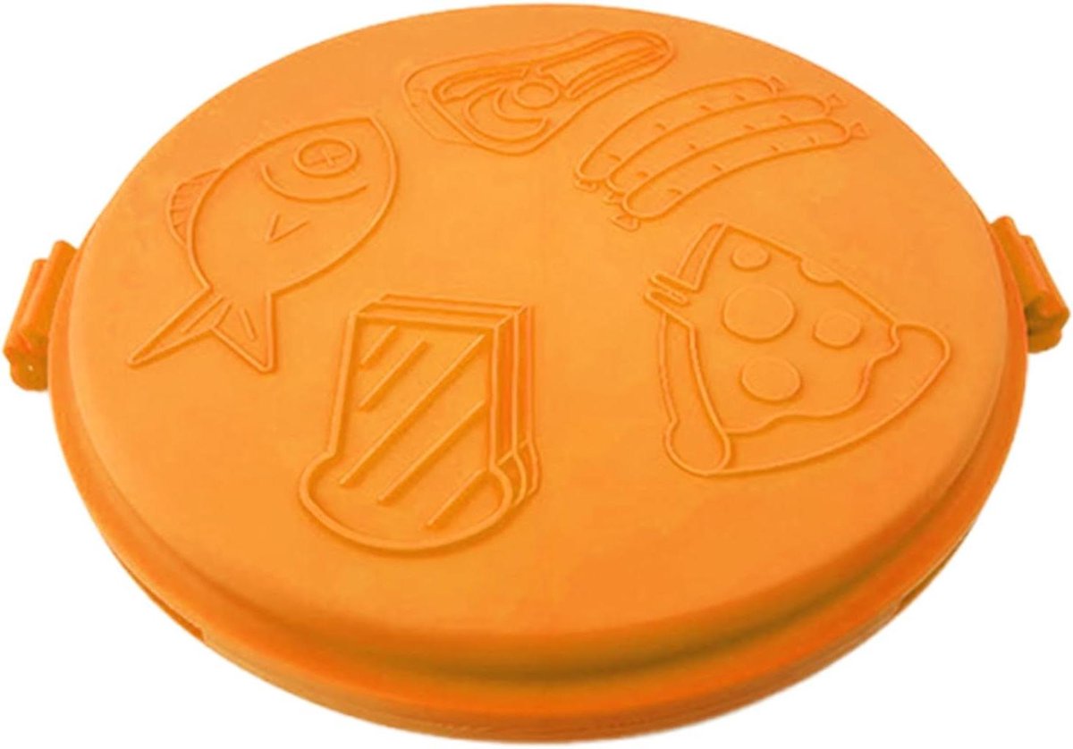 Magnetron Grillpan - Ronde Pizzaschaal - Snel Koken - Snelle Verhitting - N.v.t. - Oranje