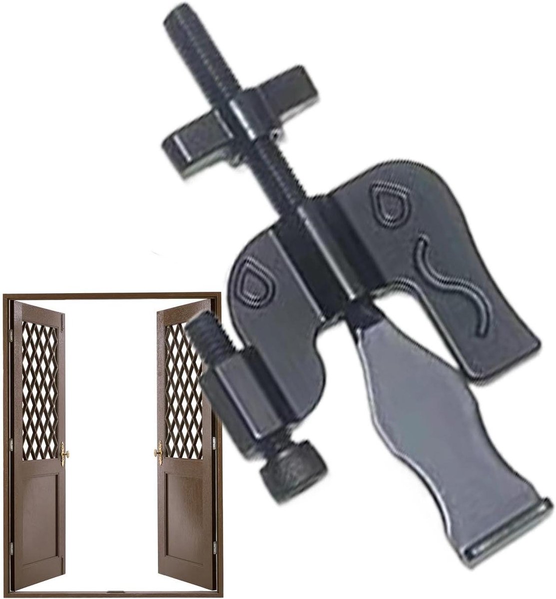 Draagbaar Deurslot - Reis Beveiliging - Extra Veiligheid - Geen Boren Nodig - 4.1x9.7 cm - Zilver