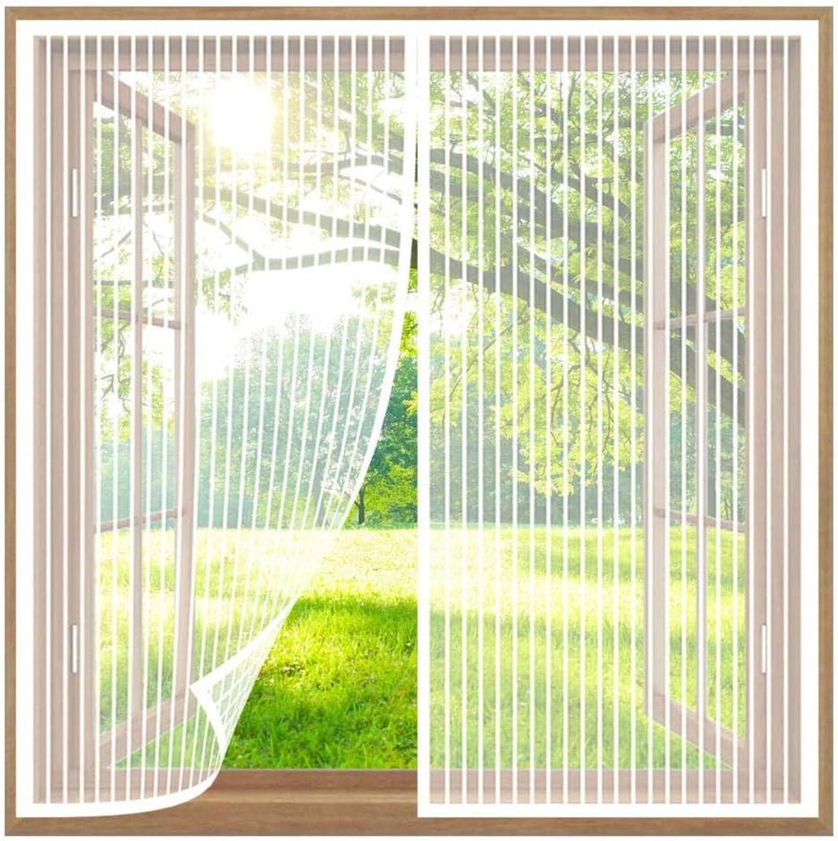 Horren Raam - Insectenwering Raam - Buitenhouden Insecten - Zonder Boren - 85x80cm - Wit