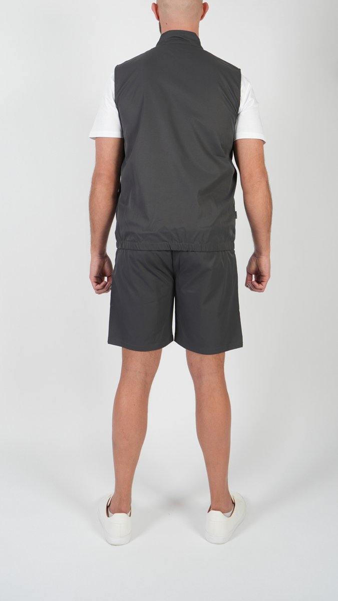 BASKO - ZOMERSET - GILET + SHORT - GRIJS - MAAT L