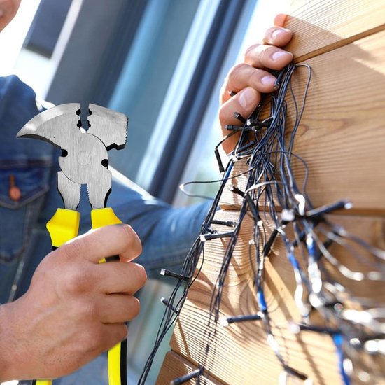 Fence Tang - Gereedschap Voor Het Snijden Van Staaldraad Met Een Hektang - Robuuste Trekker Om Te Snijden Grijpen Handspijker Kabeldraad Landbouw Bouw — afbeelding 5