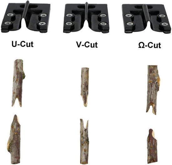 Entschaar Tuingereedschap Set - Snoeigereedschap Planten - Takken Vermeerderen - 3 Vervangbare Snijgereedschappen - 5-14 mm - Zwart — afbeelding 5