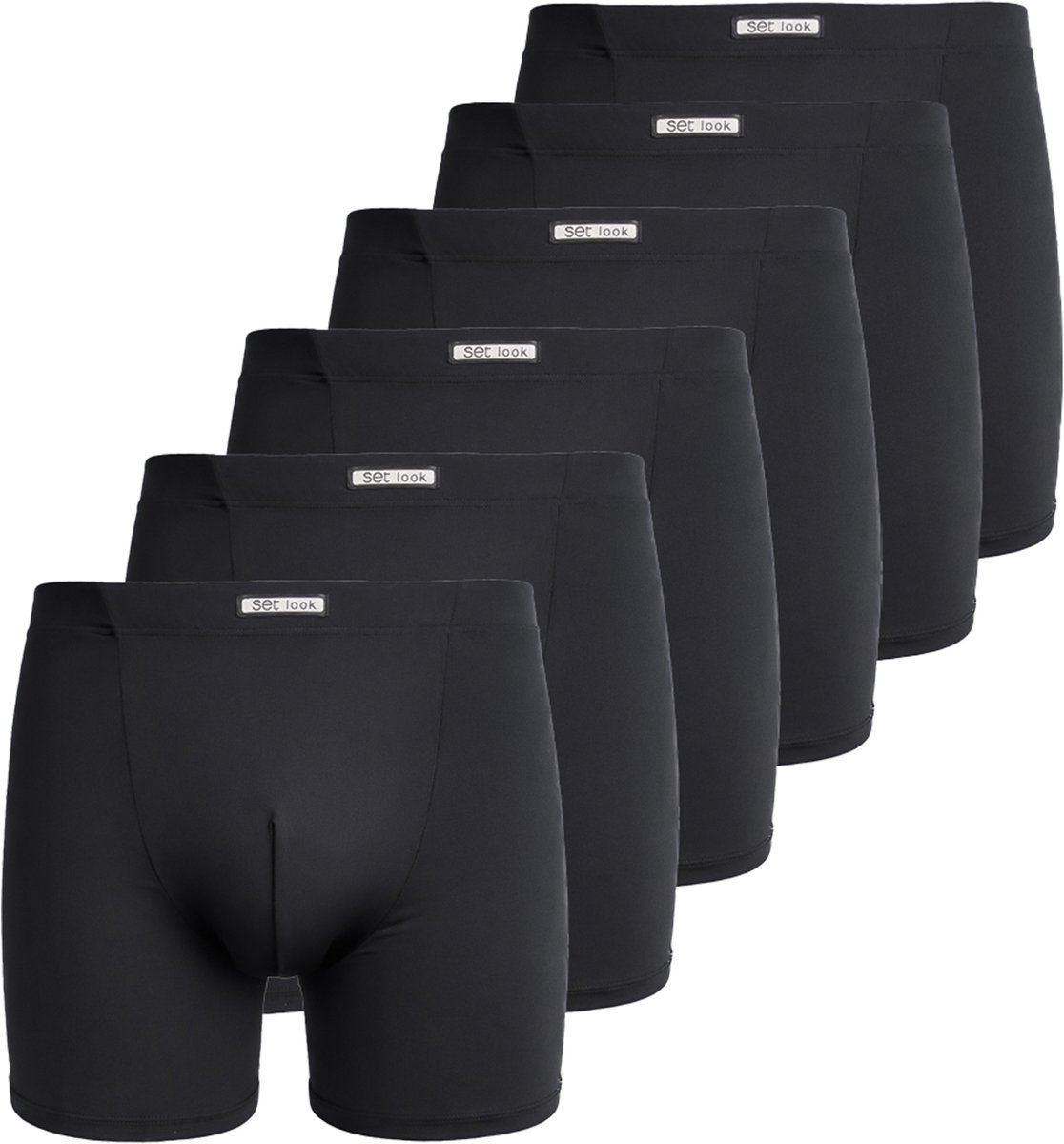 Set Boxershort microfiber 6-pack zwart