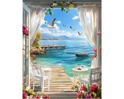 Schilderen op nummer - Hobby schilderen Knutselpakket - Ontspannen creativiteit - HD-kleurencanvas - 40 x 50 cm - Meerkleurig