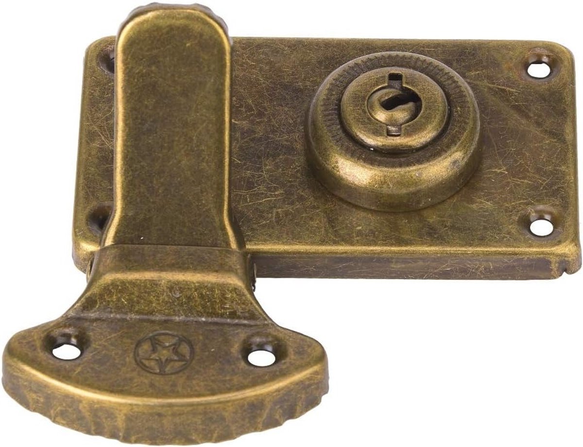 Robuuste Koffersluiting voor Meubels, 2 Stuks, Ideaal voor Sieradenboxen en Decoratieve Kasten, Afmetingen 2.9 X 1.6 inch