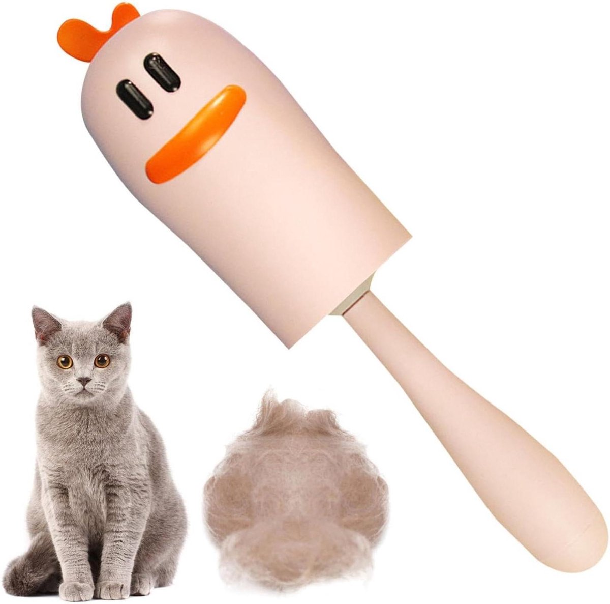 Pluisverwijderaar Roller - Kleverige Haarverwijderaar - Huis Schoonmaken - Antislip Handvat - 25.5 cm - Roze