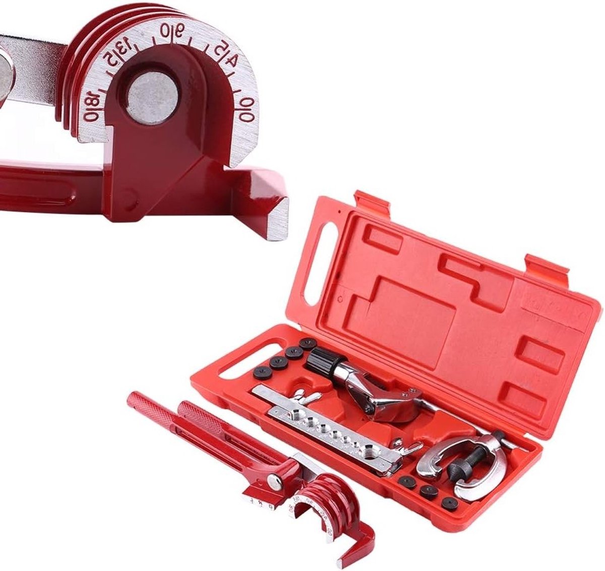 Complete Set van 11 Professionele Remslang Gereedschappen, Inclusief Crimpmachine, Buis Snijder en Reinigingsgereedschap voor Remleidingen en Buisverlengingen