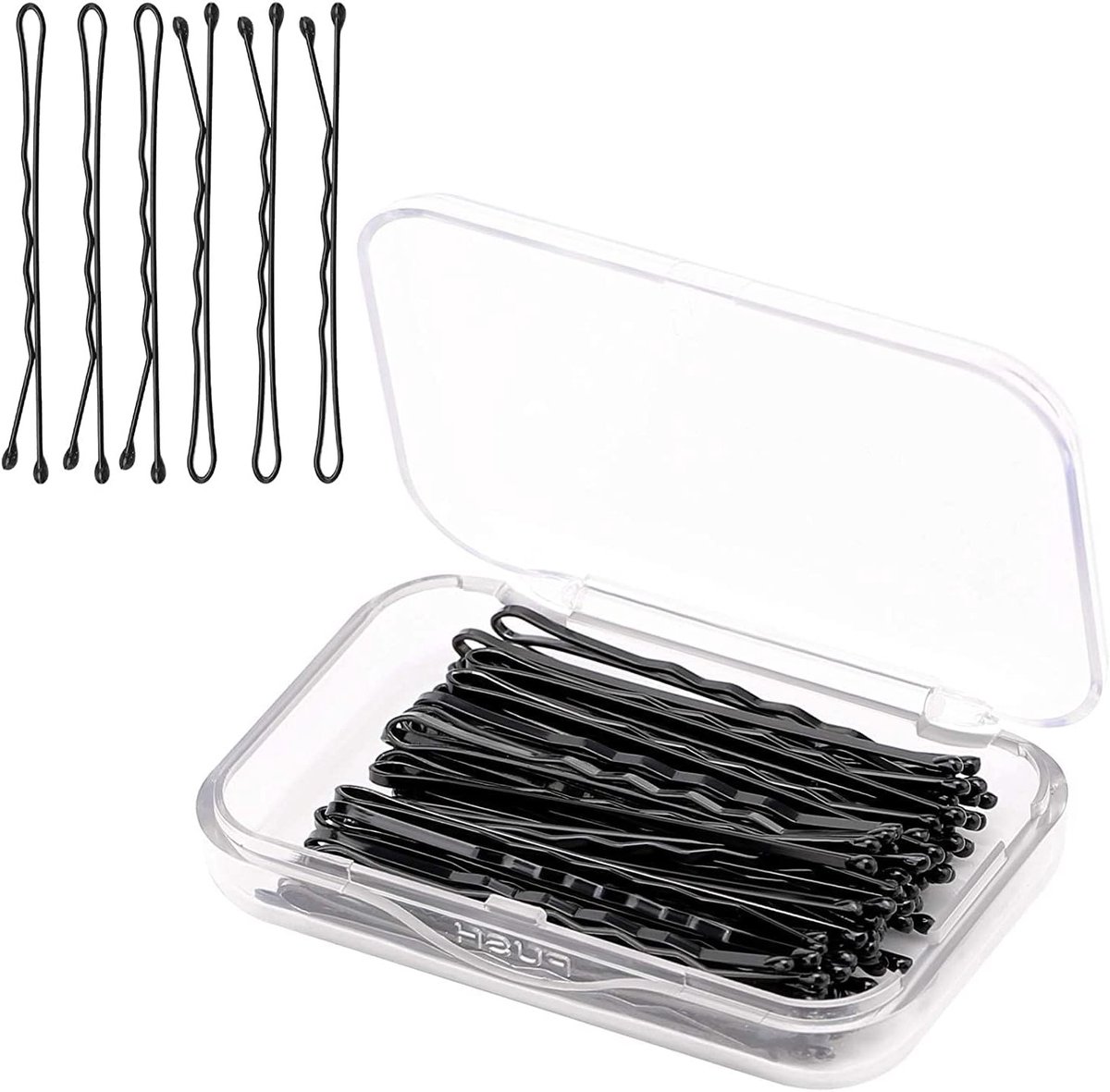 50 Stuks Haarclips Set - Veilige Grip Haaraccessoires voor Dames en Meisjes, Ideaal voor Kapsalons en Thuisgebruik (Zwart)