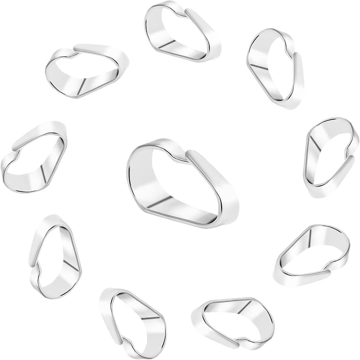 10 Stuks Pinch Bails van 925 Sterling Zilver voor Armbanden en Kettingen - Sluiting Connectoren voor DIY Sieraden en Oorbellen Maken