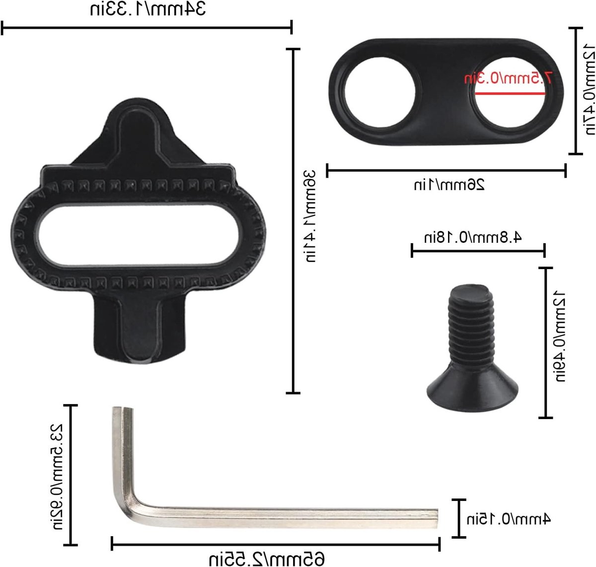 Sterke fietsschoenen clips voor mannen en vrouwen, compatibel met Shimano SPD SM-SH51, ideaal voor binnen en buiten gebruik, perfect voor racefietsen
