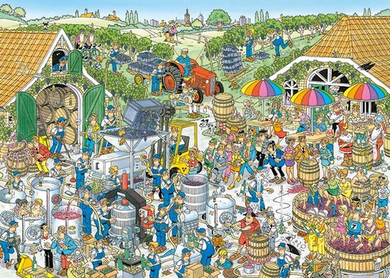 Jan van Haasteren - De Wijngaard - 1000 stukjes puzzel - Legpuzzel