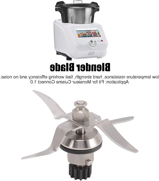 Vervangingsmes voor Monsieur Cuisine Connect - 4 Blade Blender Mes van Roestvrij Staal van Merkloos — afbeelding 5