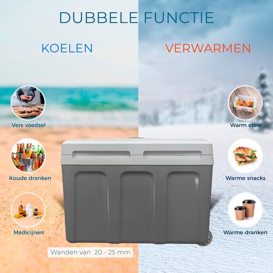 Elektrische Koelbox op Wielen 40L 12V/220V Koelen en Verwarmen — afbeelding 4
