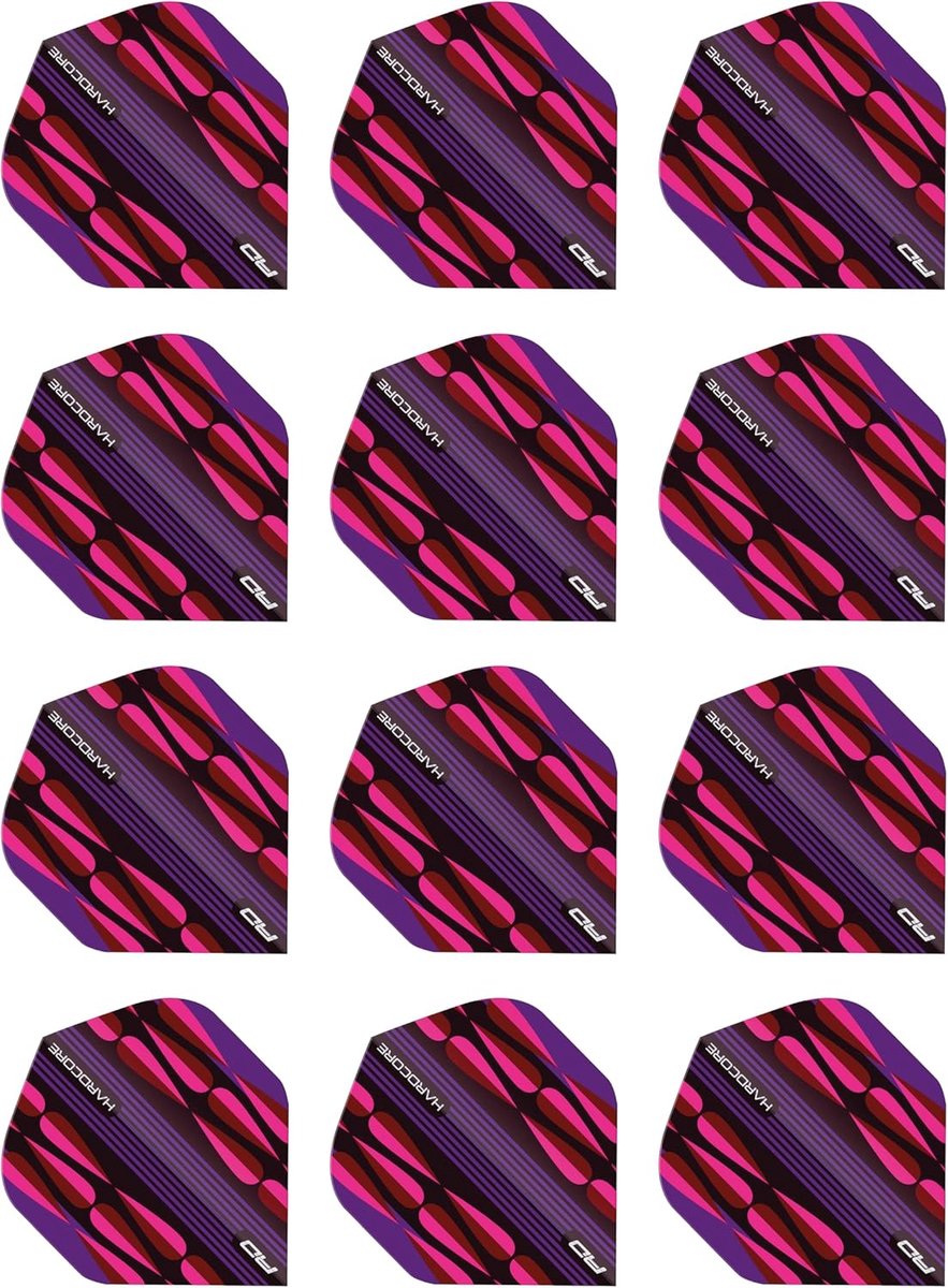 Dart Pijlen Flights Set - Radicaal Roze Druppel Vorm - 12 Stuks