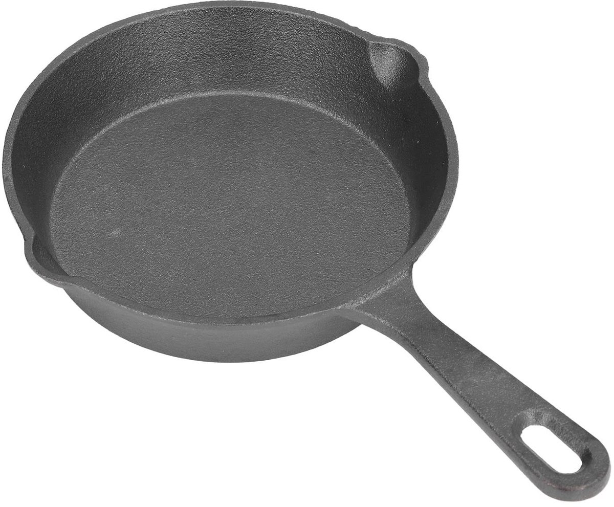 Cosensi - Niet Stick Gietijzeren Koekenpan - Mini Koekenpan 14CM - Veilig en Duurzaam - Geschikt voor Inductiekookplaat - Ideaal voor Frituren en S...