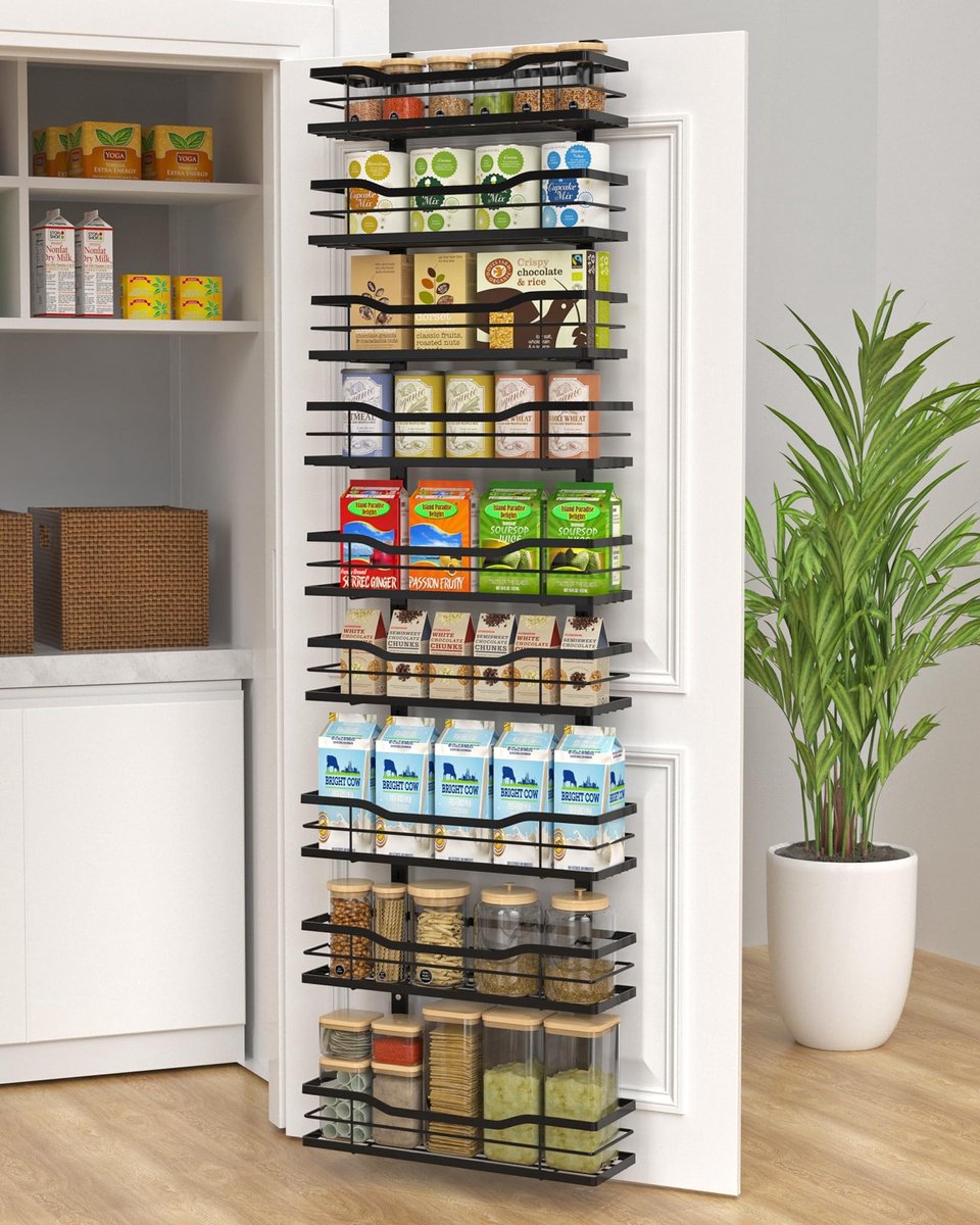 Cosensi- Deurenorganizer 9-Tier - Opbergrek metaal - Verstelbare mand - Multifunctioneel - Sterk en duurzaam - Eenvoudig te monteren