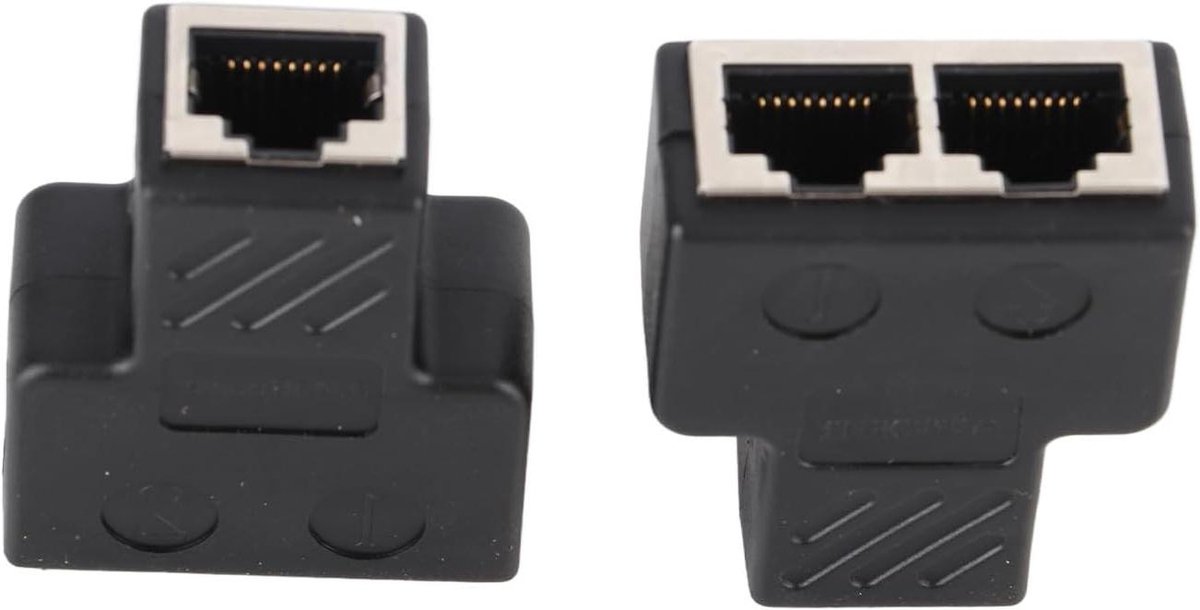 Netwerk Splitter - RJ45 Adapter - Netwerk Uitbreiding - POE Compatibel - 3.5Mm Male - Zwart