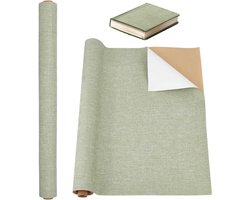Kaftpapier voor schoolboeken - 43 x 1000 cm - Book Sleeve - Boek Hoes - Zelfklevend doek - Boekenhoes - Kaftpapier - Cadeaupapier - Schoolboeken - boeken kaften - Voor boekbinden, scrapbooking, DIY - Groen