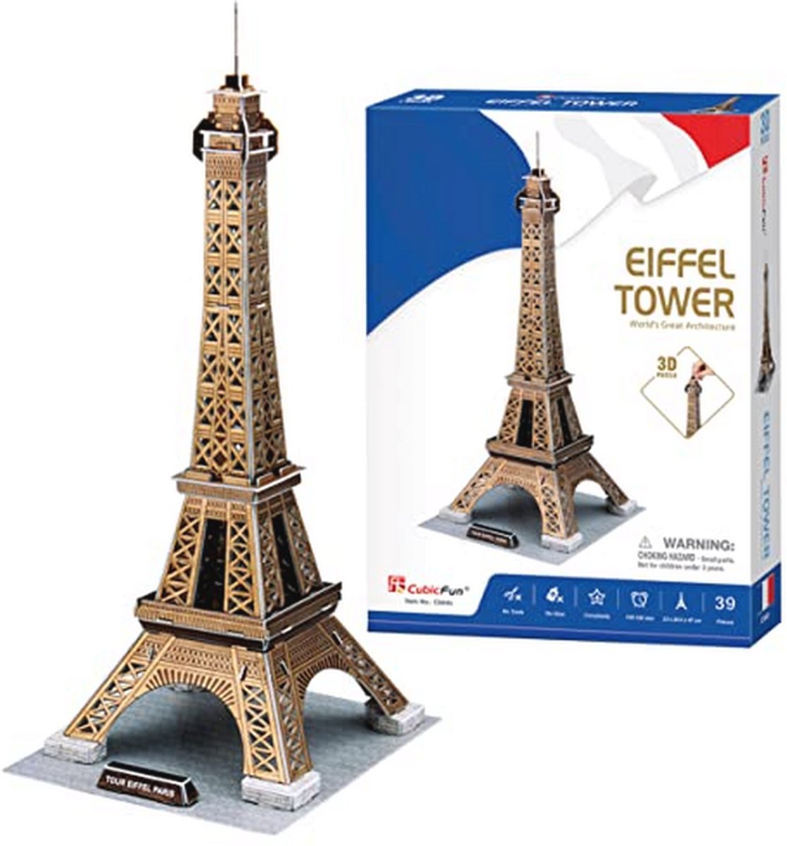 3D Puzzel Eiffeltoren voor Volwassenen en Kinderen - Puzzel voor Thuisdecoratie