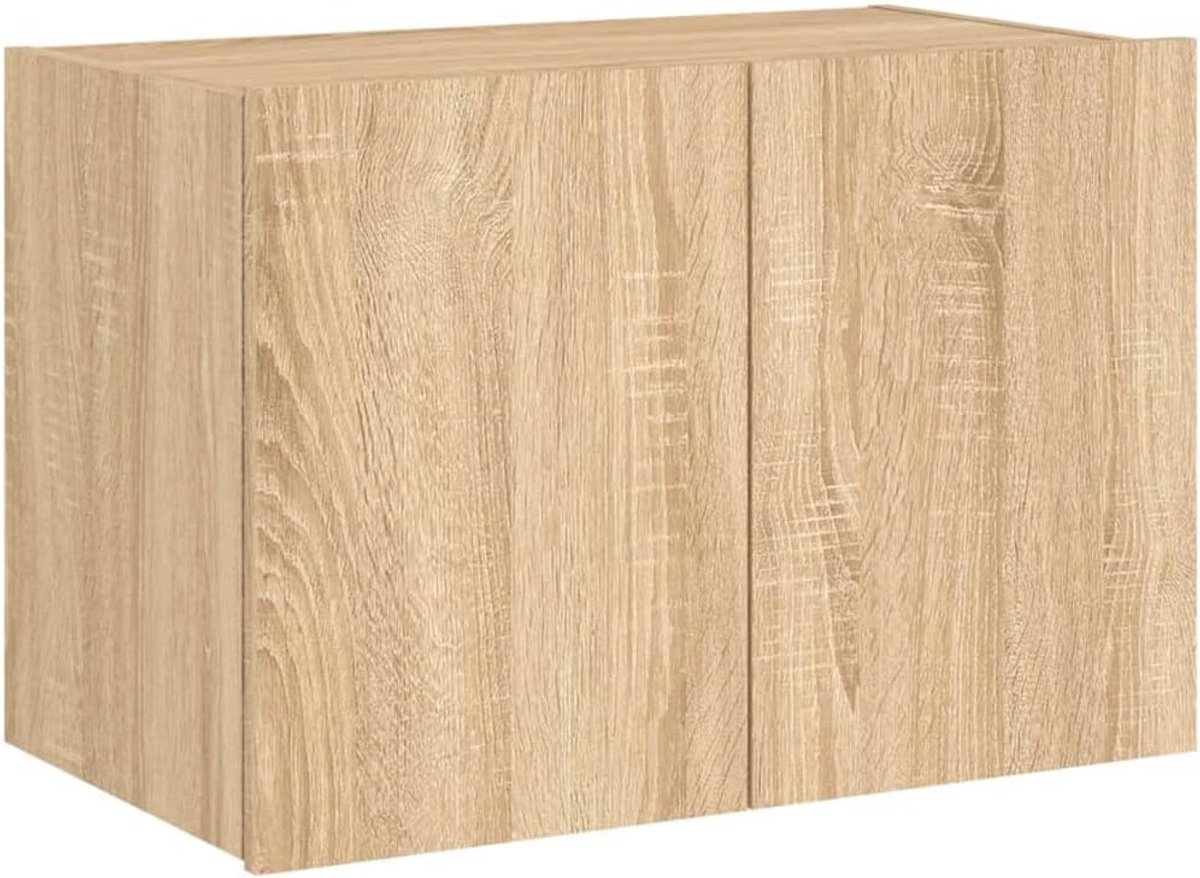 Zwevend TV Meubel met LED Verlichting 60x35x41 cm Sonoma Eiken Kleur