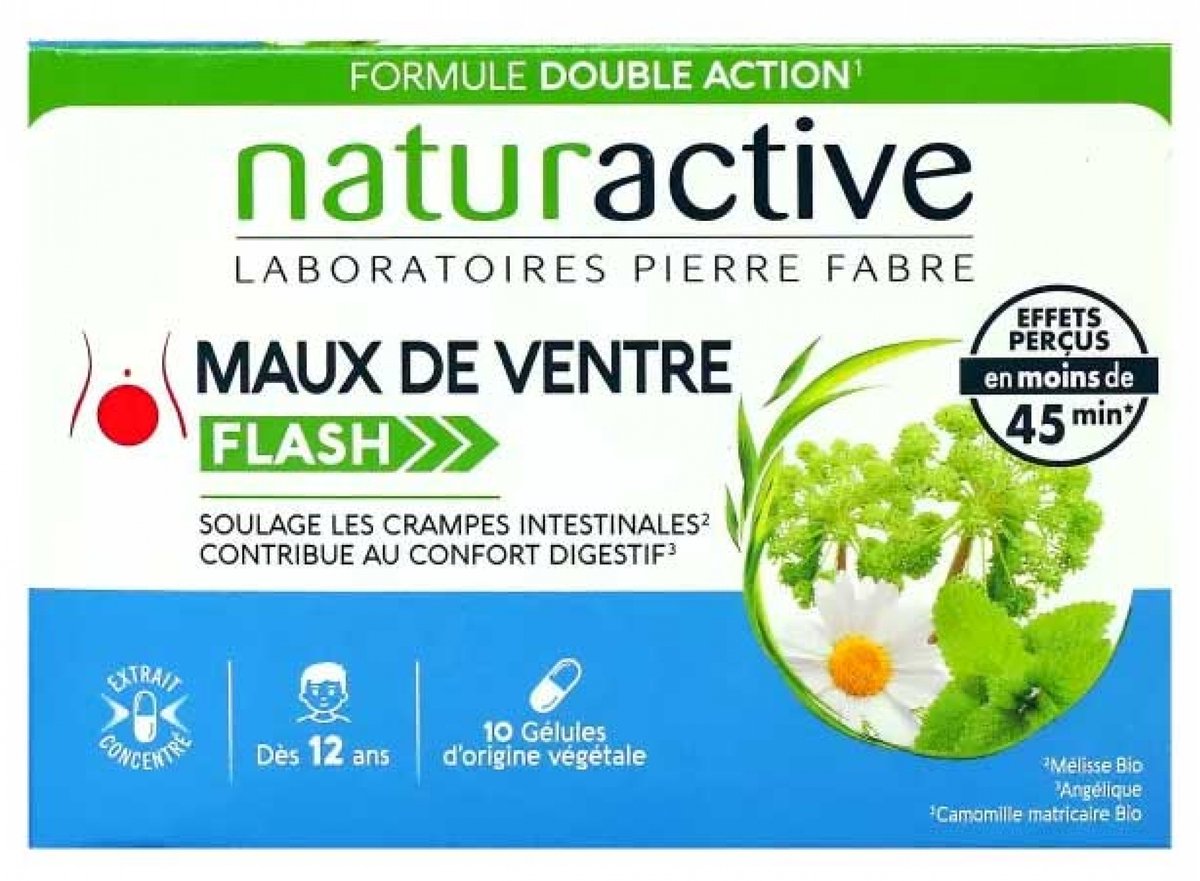 Naturactive Maux de Ventre Flash 10 capsules