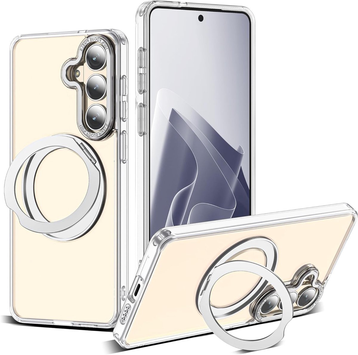 Beschermende Magneetcase met 360 Graden Kickstand voor Samsung Galaxy S26 - Schokbestendig, Krasbestendig en Transparant Design