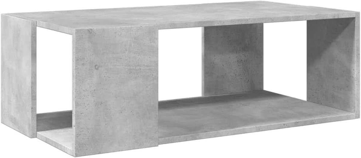 Salontafel Betonlook Woonkamer Tafel met Opbergruimte 89.5x48x30 cm