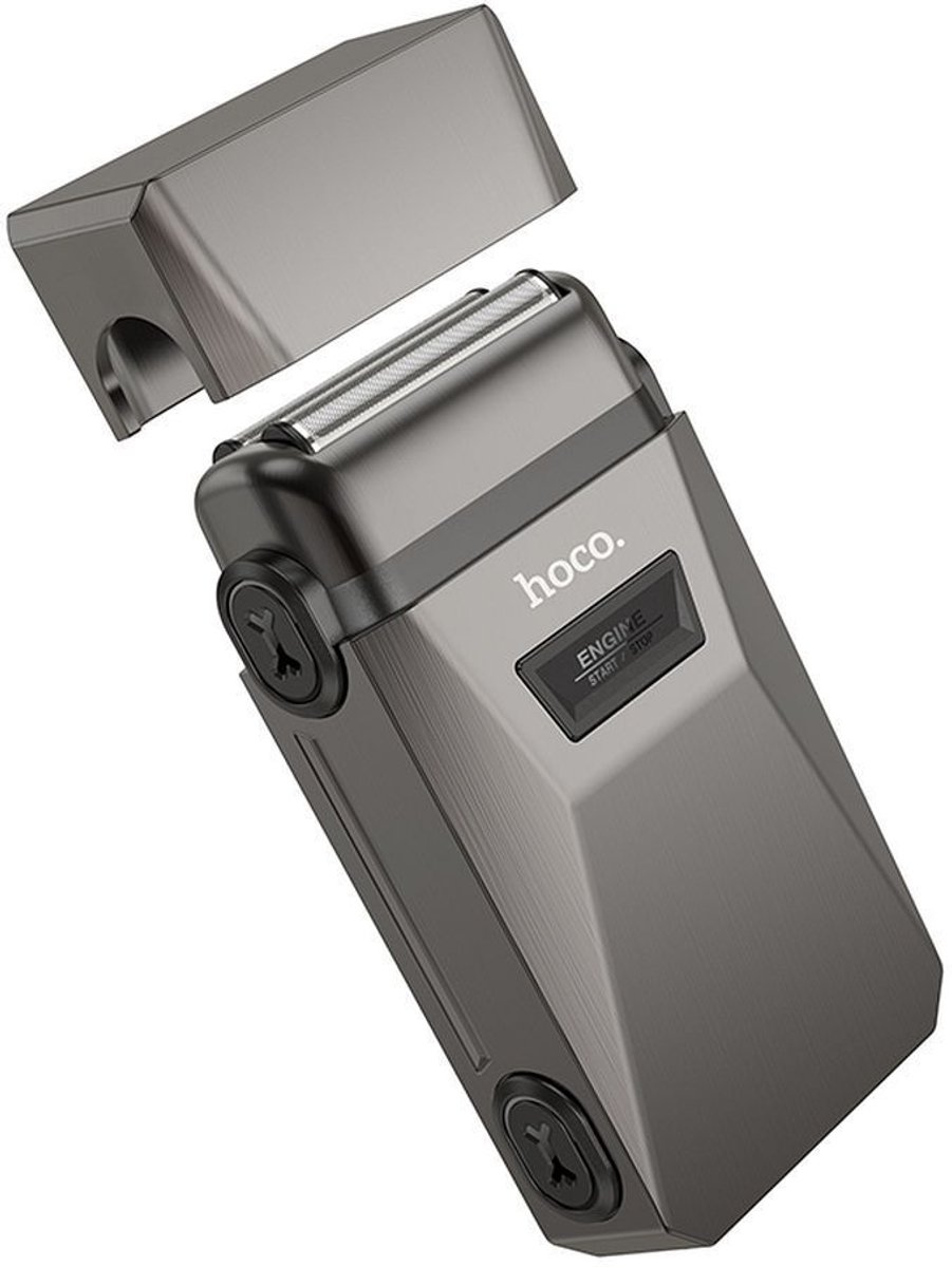 Hoco - Shaver voor Mannen - Elektrisch Scheerapparaat - Waterdicht - Droog en nat scheren - Compact design - Grijs