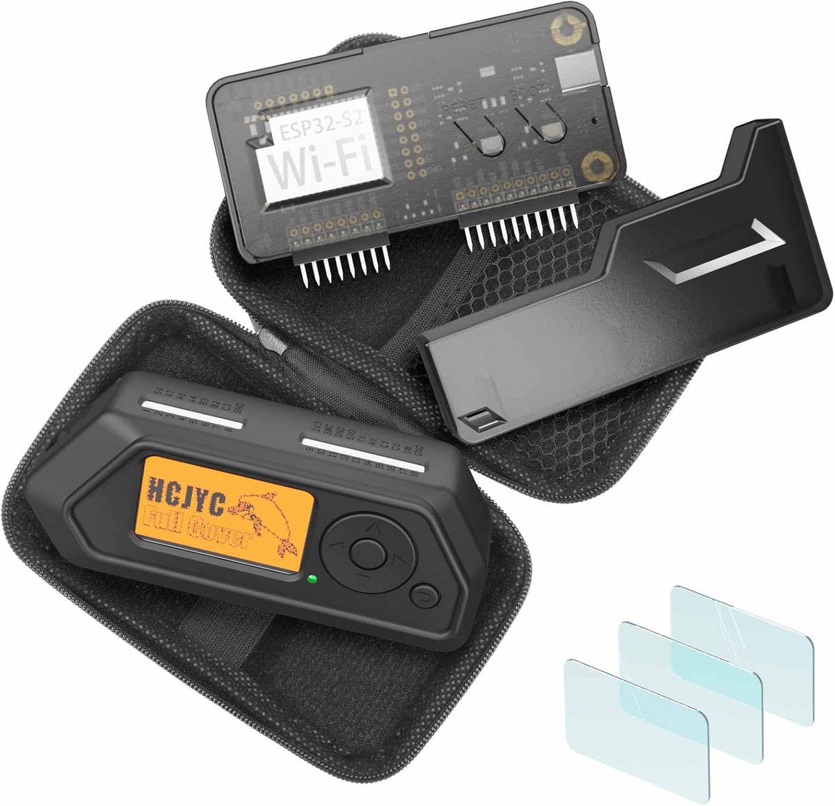 4-in-1 Beschermhoes Set voor Flipper Zero en WiFi Dev Board Accessoires - Zwart