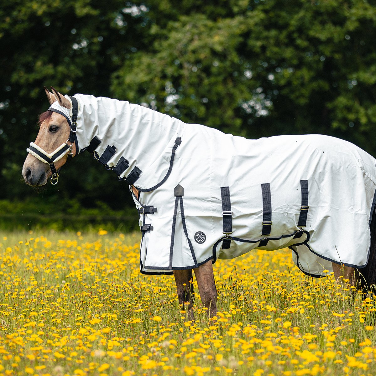 Horsegear Eczeemdeken Horsegear Sweet Itch Full Neck Wit - 115/155