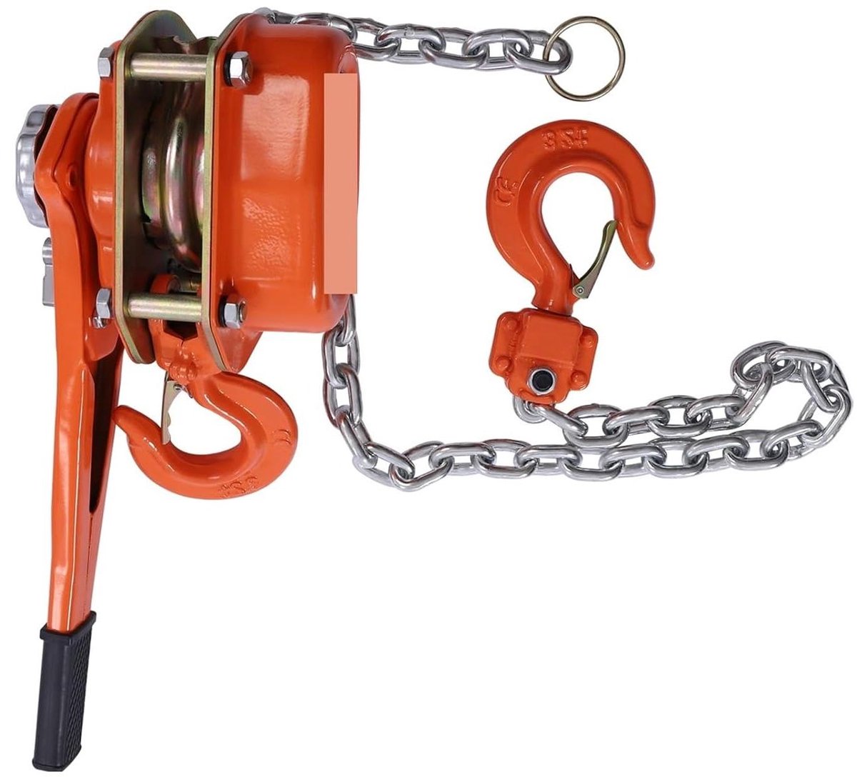 Handmatige Kettingtakel - Hijsgereedschap Takel - Zwaar Tillen - Dubbele Veiligheidshaken - 6600 lbs Hefvermogen - Oranje