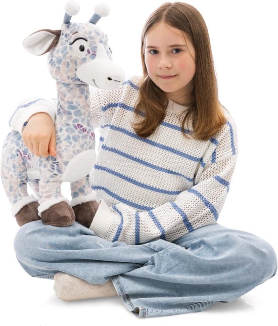 NICI 62419 Winny Winterfur Cuddly Giraffe 27 cm Standing Blue Soft Plush Animal Cute Stuffed Toy for Cuddling and Playing, Great Gift Idea for Children and Adults — afbeelding 3