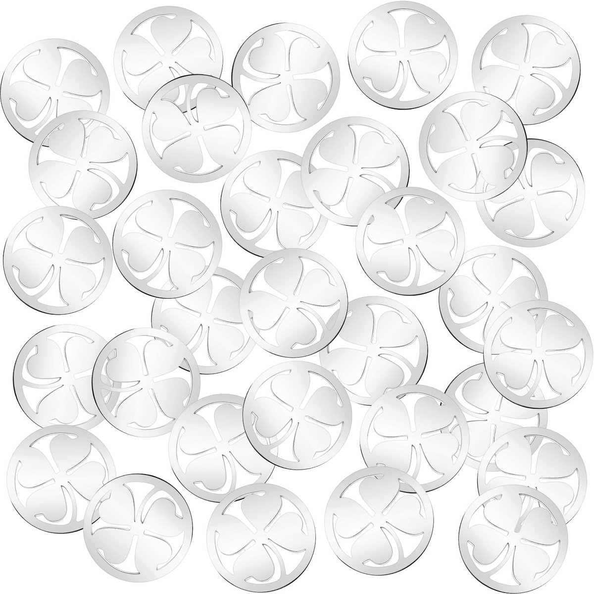 MTTproducts- Winkelwagenchip 40 Stuks - Roestvrij Staal - Draagbaar - Geluksbrenger - Sleutelhanger - Praktisch Gebruik - Boodschappentoken