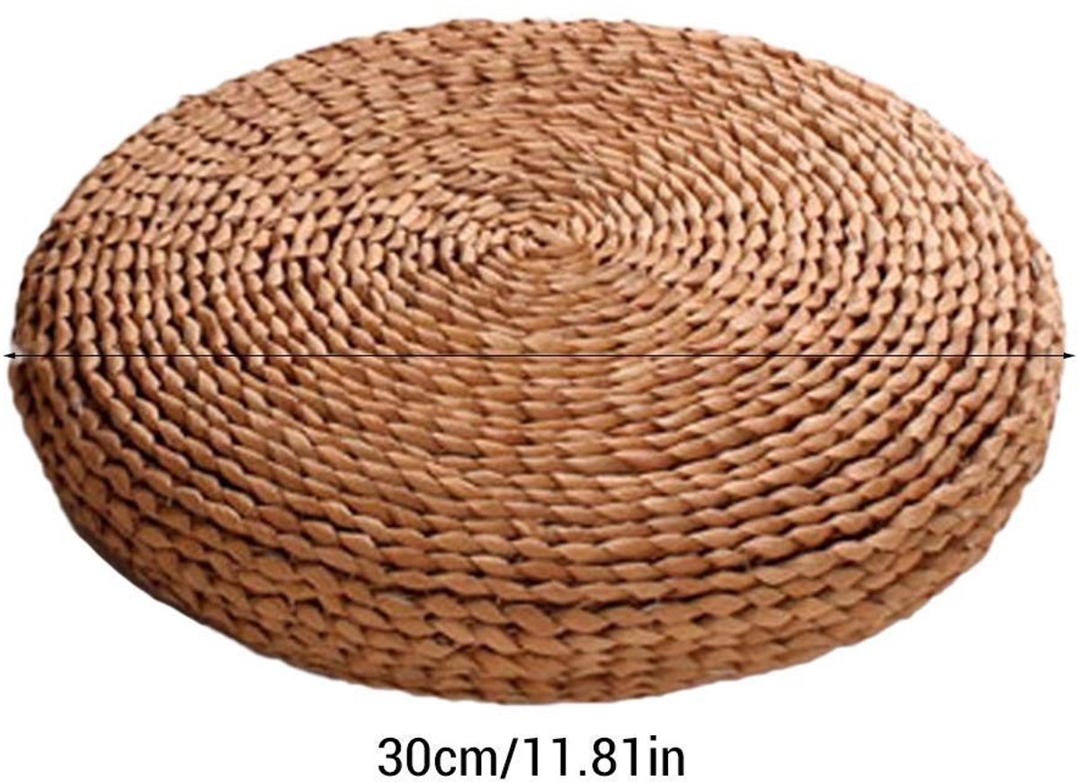 MTTproducts- Tatami-mat Zacht en Comfortabel - Yoga-Meditatie Kussen - Ronde Vloermat - 40 x 40 cm - Gemakkelijk Op te Bergen - Verkrijgbaar in 2 Stoffen - Meditatiekussen