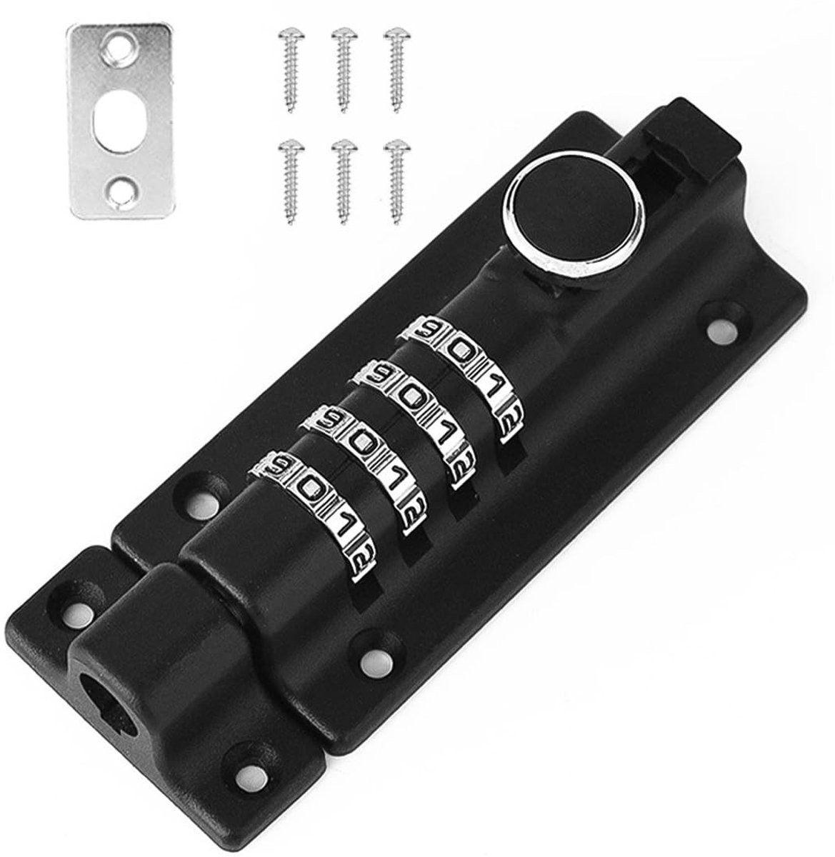 MTTproducts- Vergrendeling RVS - Combinatie Deurslot - Slide Bolt Lock - Anti-Sabotage - 120mm - Geschikt voor Poorten