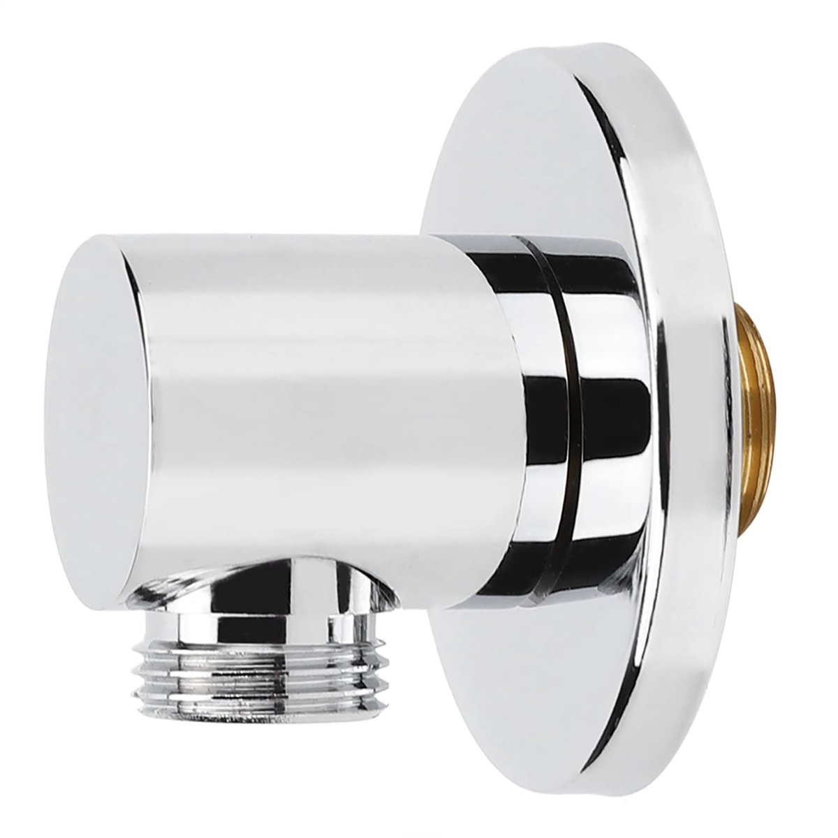 MTTproducts- Doucheslang Connector G1/2 inch - Koperen Wandmontage - Gegalvaniseerd Zilver - Messing - 5,5x6cm - Duurzaam en Slijtvast - Doucheconnector
