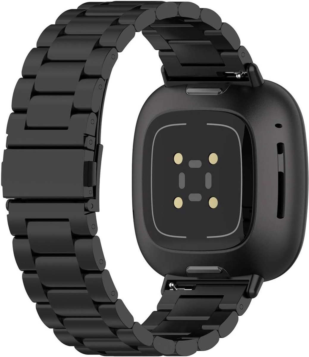 Stalen Vervangband voor Fitbit Versa 4/3 en Sense 2/1, Duurzaam en Stijlvol, Ideaal voor Sport en Dagelijks Gebruik