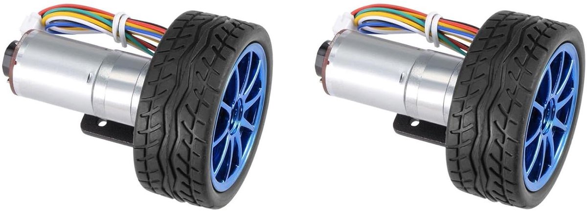 Encoder Motor Kit - Robot Motor - Modelbouw Projecten - Hoge Sterkte Magneet - 6V 100RPM - Zilver