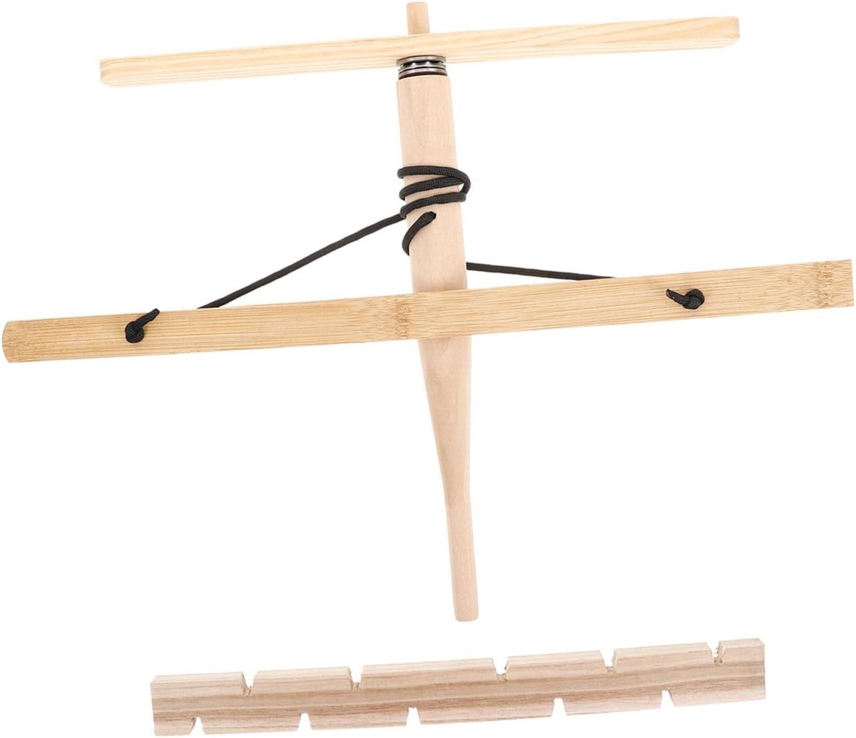 Houten Vuurstarter Set - Buiten Gereedschap - Kampvuur Vaardigheden Leren - Draagbaar Ontwerp - 46x39x39cm - Beige