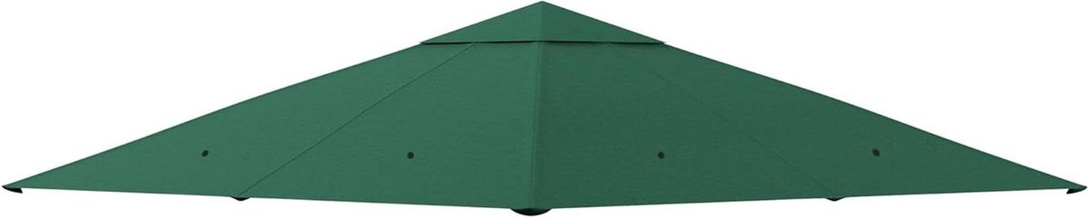 Partytentdak Vervanging - Tentdak Polyester - Buiten Ontspannen - Water & UV Bestendig - 3 x 3 Meter - Groen