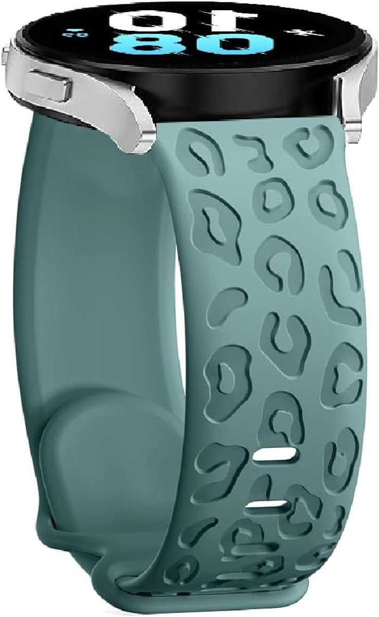Sportieve Leopard Armband voor Garmin Vivoactive en Vivomove Horloges, Vervangband 20mm met Comfortabele Silicone en Stijlvol Ontwerp