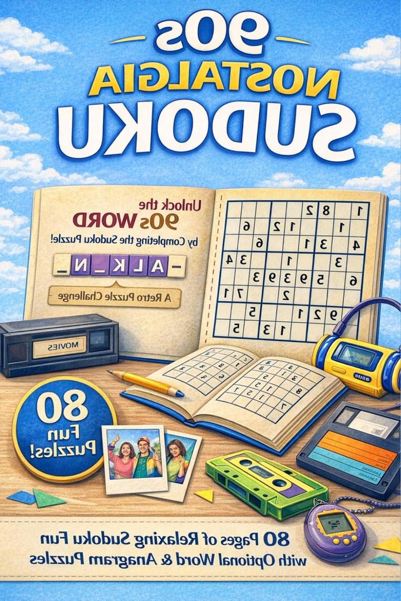 Nostalgie Sudoku Boek - Puzzelboek Logica - Ontspanning Vrije Tijd - Met Bonus Puzzels - 80 Pagina's - Rustig Design