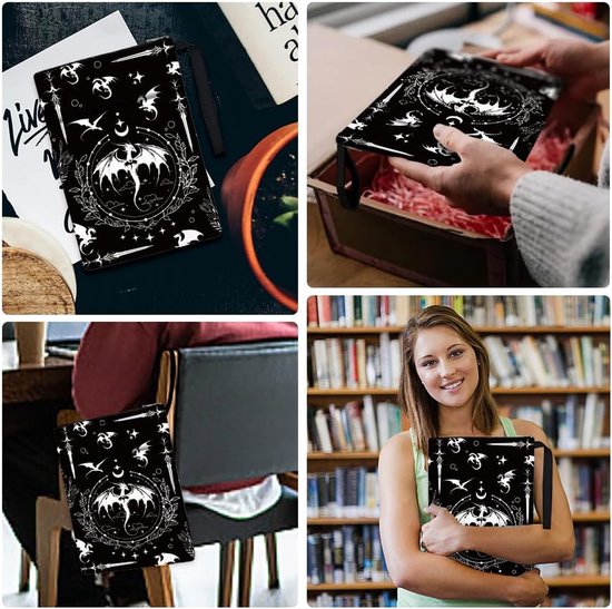Boekhoes - Boekbeschermer - Boeken Beschermen - Met Rits En Vak - 34x24 cm - Zwart — afbeelding 5