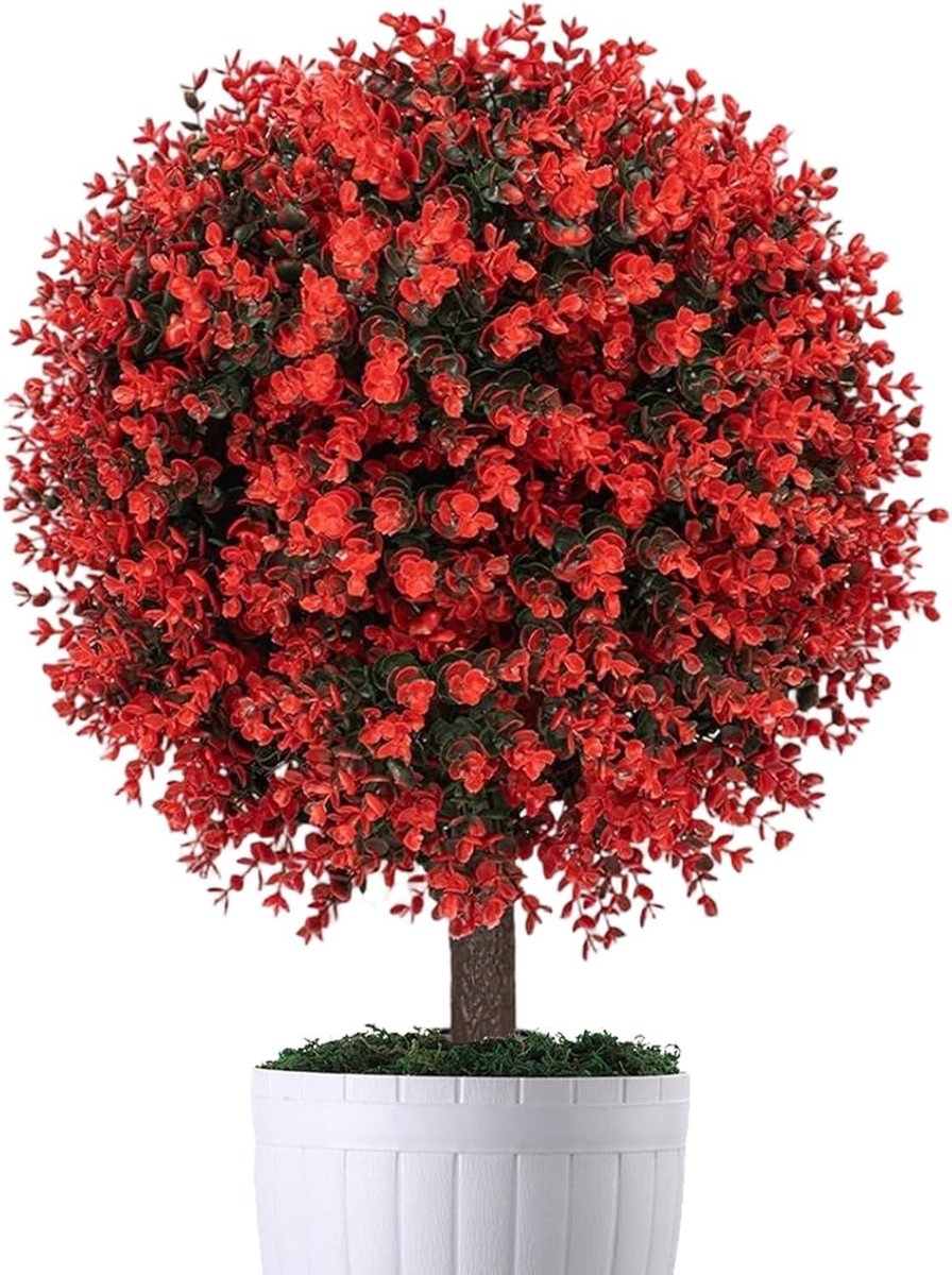 Kunststruiken Buxus - Kunstplanten Topiary - Tuin Decoratie - UV-bestendig Materiaal - 68 cm Hoog - Groen