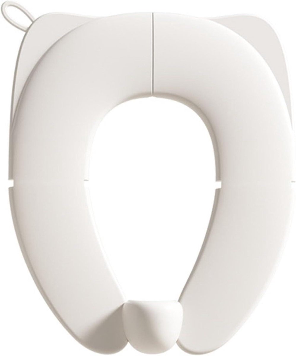 Opvouwbare Toiletbril - Kindertrainer Potje - Zindelijkheidstraining Onderweg - Inklapbaar Draagbaar Ontwerp - 6 x 15 x 6 cm - Wit
