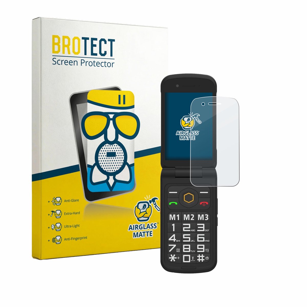 BROTECT - Screenprotector voor AGM M8 FLIP - Folie Beschermfolie Beschermglas matte